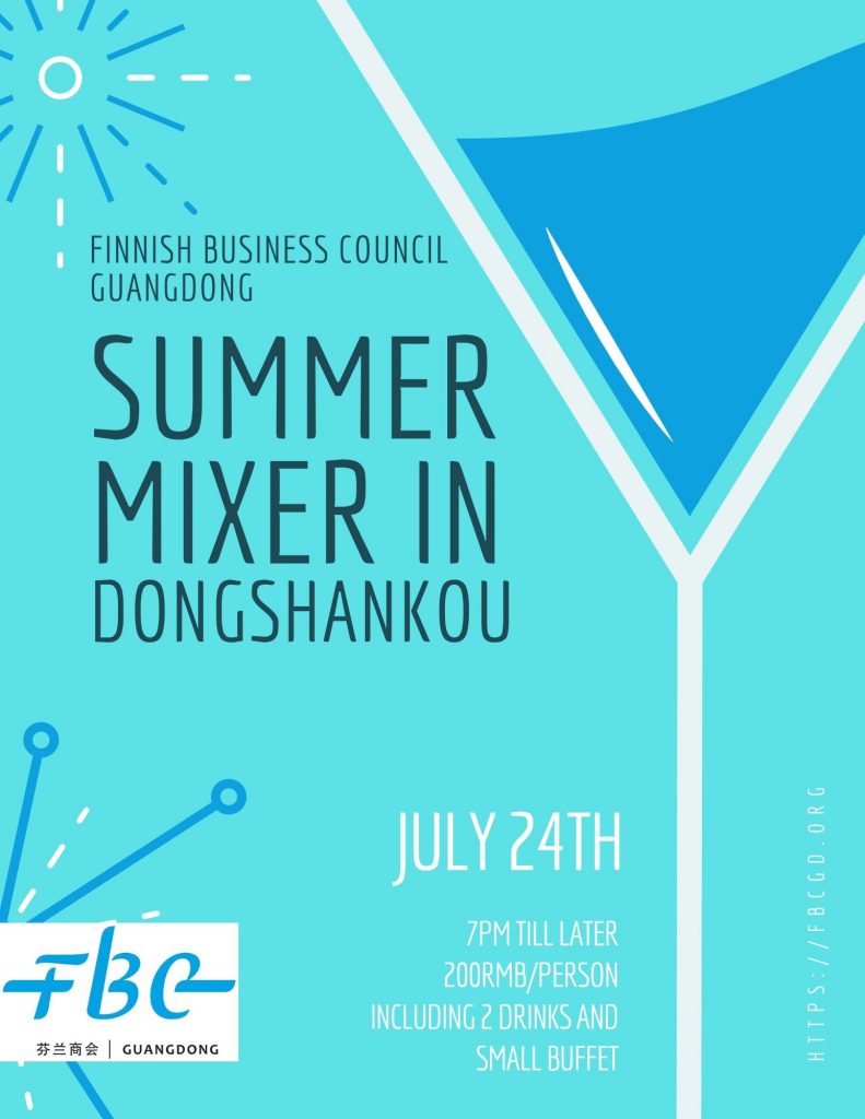 Finnish Business Council Guangdong summer mixer 2020